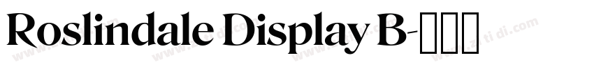 Roslindale Display B字体转换 Roslindale Display B字体转换